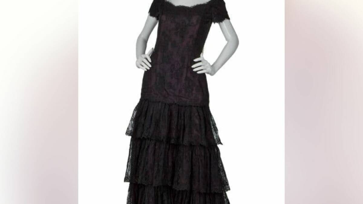 Victor Edelstein lace evening dress was the top seller at $1.3 million. PIcture by Julien's Auctions