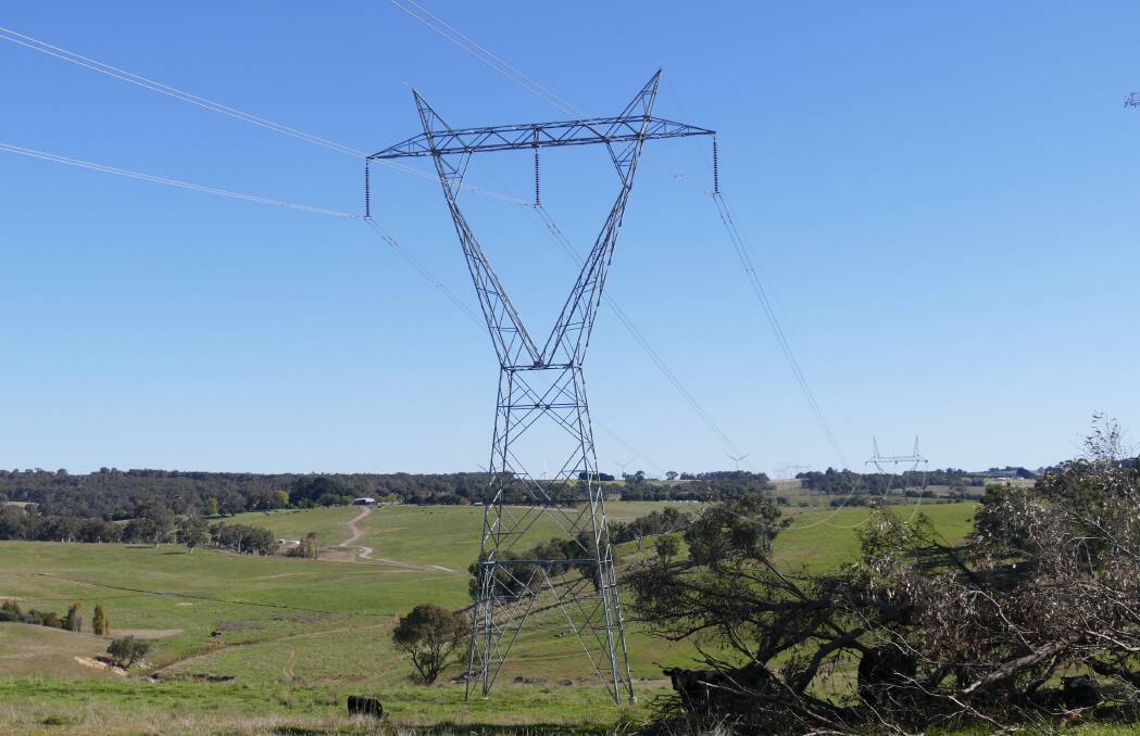 Large transmission lines already span the Upper Lachlan Shire but Transgrid is proposing more with its HumeLink project. Picture supplied.