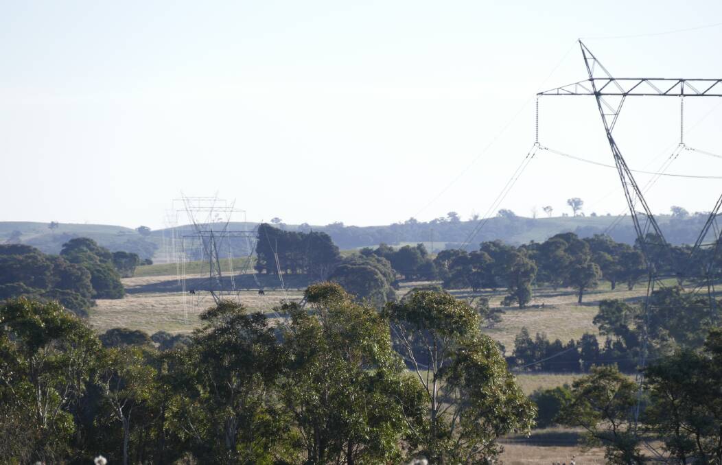 Transmission lines crisscross the Upper Lachlan Shire near Bannister. HumeLink would also pass through the area, if approved. Picture supplied.