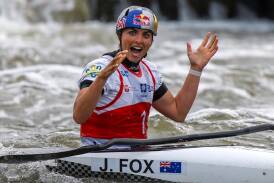 Poles apart: Jessica Fox is celebrating success at the kayak World Cup in Krakow. (Paddle Photography/AAP PHOTOS)