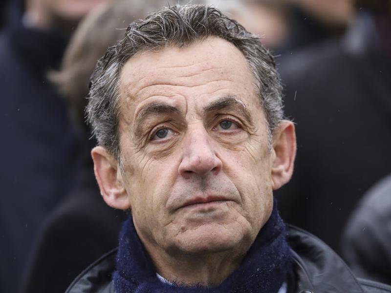 Former French president Nicolas Sarkozy is accused of illegally financing his election campaign. (AP PHOTO)