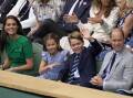 Prince William and wife Kate attend Wimbledon with their children Charlotte and George in 2023. (AP PHOTO)